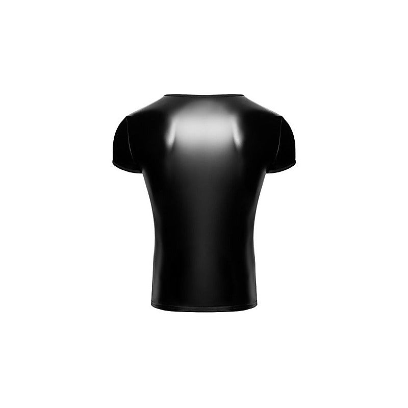 Noir Handmade Elastic Powerwetlook Vexen Tee Black - Mens Briefs And Boxers