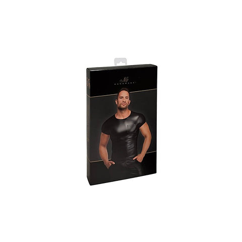 Noir Handmade Elastic Powerwetlook Vexen Tee Black - Mens Briefs And Boxers