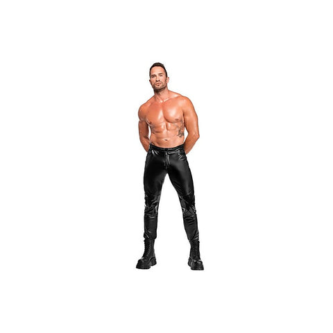 Noir Handmade Rogue Powerwetlook Mens Pants Black - Mens Briefs And Boxers