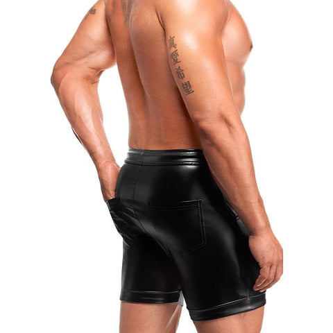 Rogue Mens Sexy Shorts Black by Noir Handmade - Mens Briefs And Boxers
