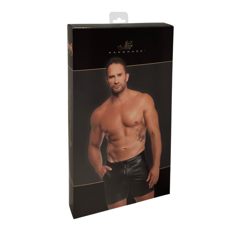 Rogue Mens Sexy Shorts Black by Noir Handmade - Mens Briefs And Boxers