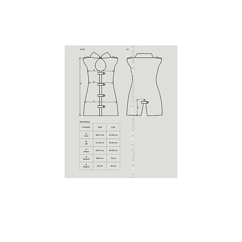 Stewardess 3 Piece Sexy Womens Costume by Obsessive - Fancy Dress Ups