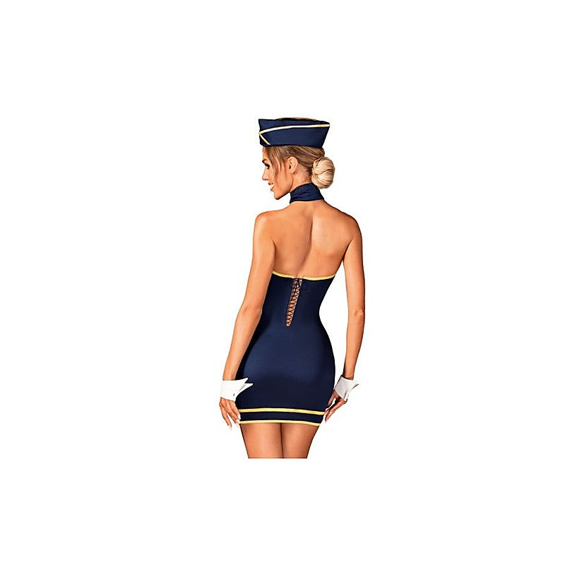 Obsessive 4 Piece Sexy Womens Stewardess Uniform - Fancy Dress Ups