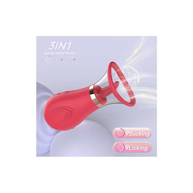 S-Hande Sybil 3-in-1 Sucking Licking Tickling Stimulator - Clit Ticklers and Pulsators