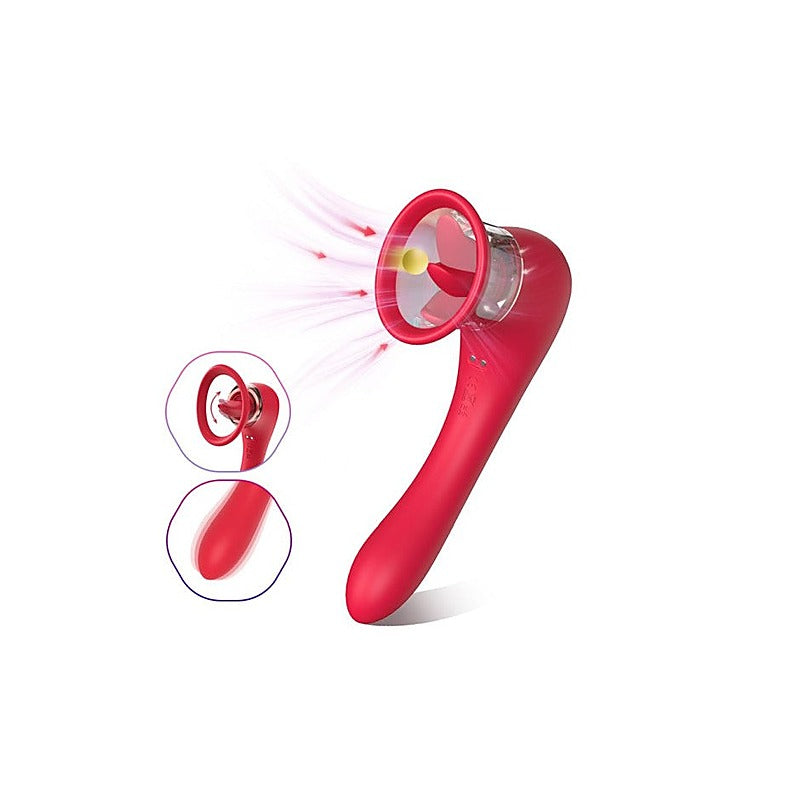 S-Hande Trumpet 3-in-1 Sucking Licking Vibrating Stimulator - Clit Ticklers and Pulsators