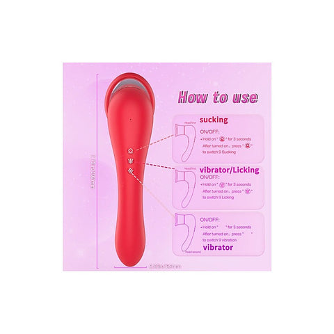 S-Hande Trumpet 3-in-1 Sucking Licking Vibrating Stimulator - Clit Ticklers and Pulsators