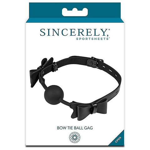 Professional Bow Tie Ball Gag by Sportsheets - Bondage Gags and Bits