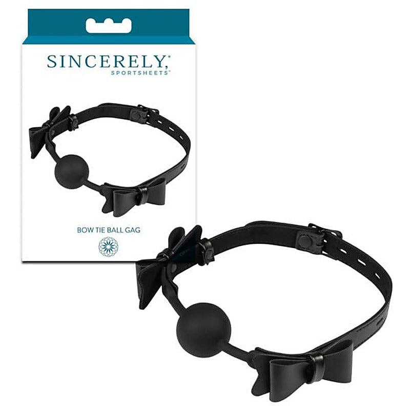 Professional Bow Tie Ball Gag by Sportsheets - Bondage Gags and Bits