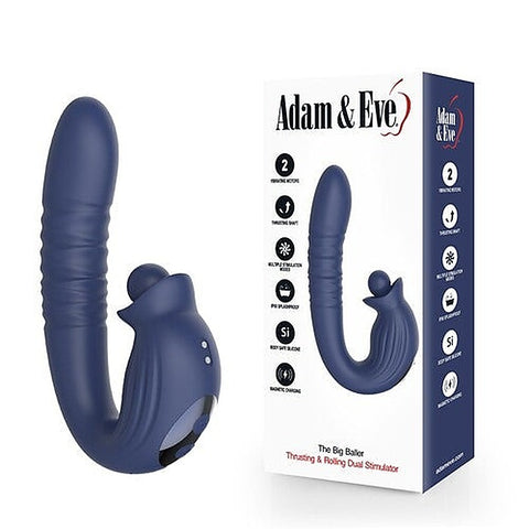 Adam & Eve THE BIG BALLER Thrusting Rabbit Vibrator - Rabbit Vibrators