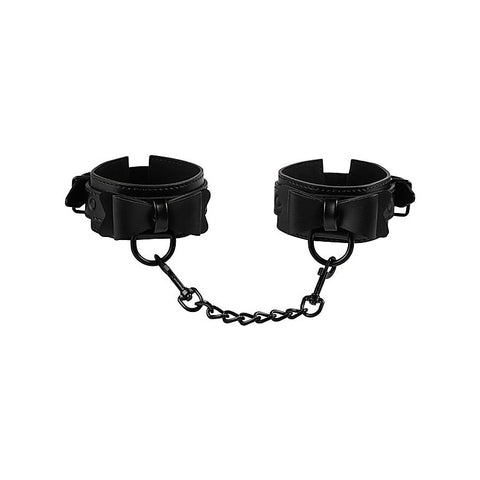 Bow Tie Faux Leather Wrist Cuffs by Sportsheets - Cuffs and Restraints
