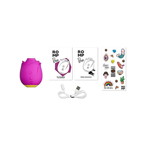 Romp Rose 2.0 Vibrating Clitoral Massager by Love Honey - Clit Ticklers and Pulsators