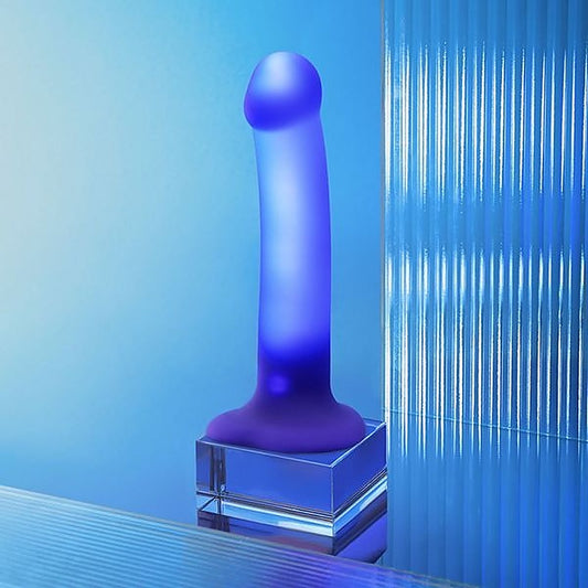 STRAP-ON-ME Glow LED Realistic Dildo Purple - Realistic Dildos