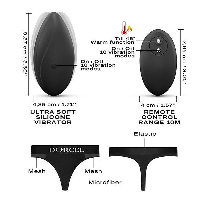 Discreet 10 Functions Panty Vibrator by Marc Dorcel - Remote Control Vibrators