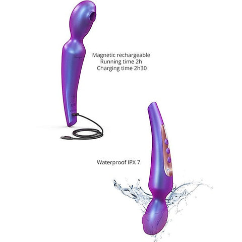 LOVE TO LOVE Pleaser Flapping Design Body Wand Purple - Body Wands