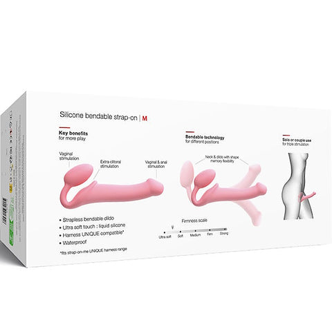 STRAP-ON-ME NEW Bendable Strap-On Flexible Dildo Pink - Strap On Sextoys