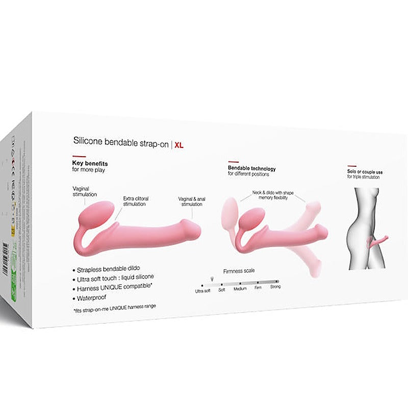 STRAP-ON-ME NEW Bendable Strap-On Flexible Dildo Pink - Strap On Sextoys