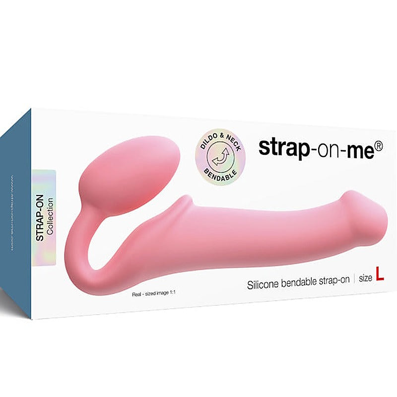 STRAP-ON-ME NEW Bendable Strap-On Flexible Dildo Pink - Strap On Sextoys