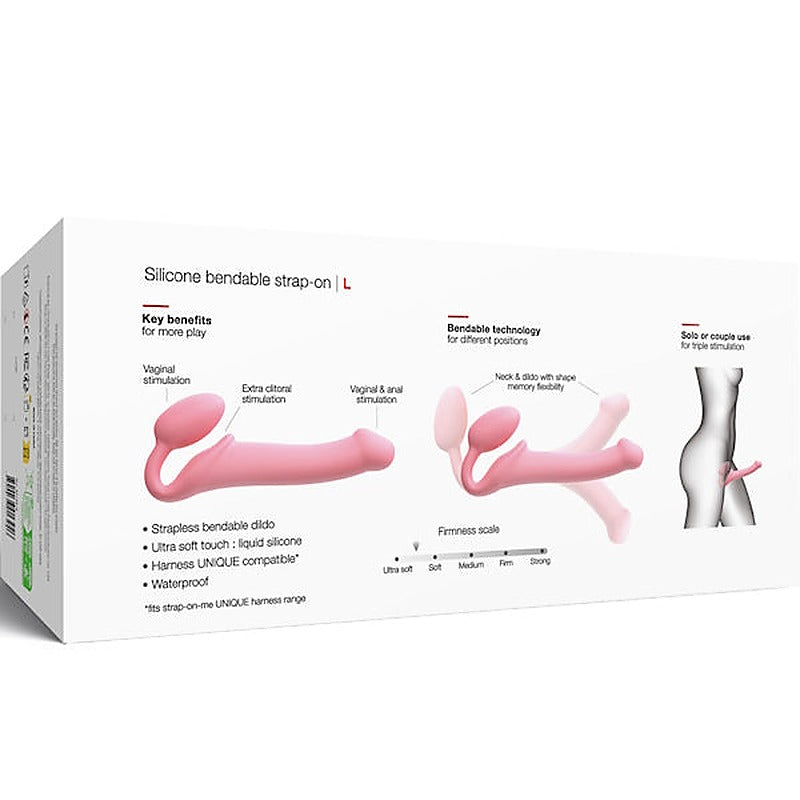 STRAP-ON-ME NEW Bendable Strap-On Flexible Dildo Pink - Strap On Sextoys