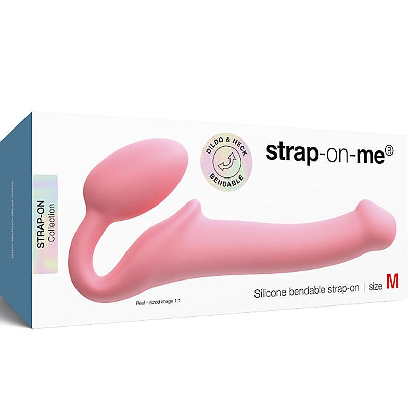 STRAP-ON-ME NEW Bendable Strap-On Flexible Dildo Pink - Strap On Sextoys