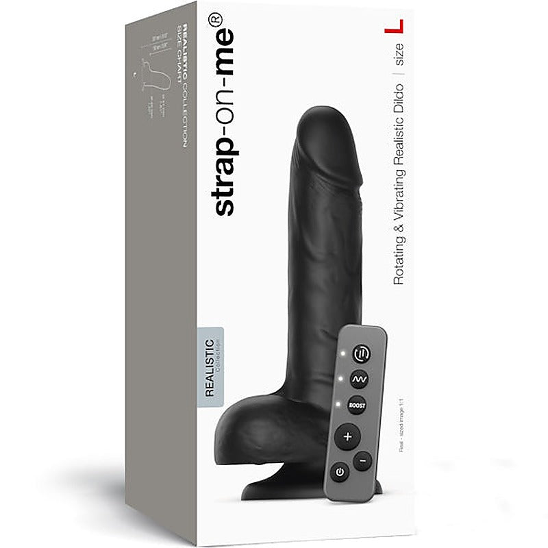 STRAP-ON-ME Rotating and Vibrating Realistic Dildo Large - Vibrating Dildos