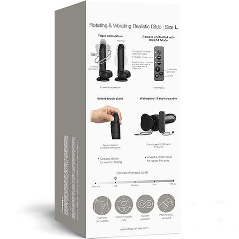 STRAP-ON-ME Rotating and Vibrating Realistic Dildo Large - Vibrating Dildos