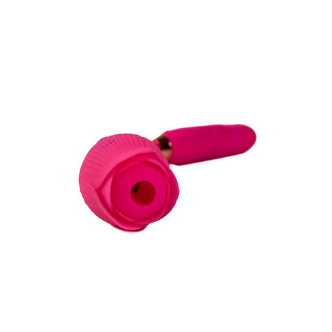 Pink Pussycat Thrusting Rose Vibrator by Cousins Group - Clit Ticklers and Pulsators