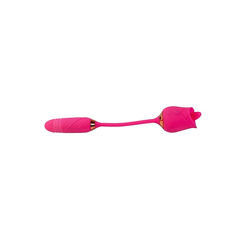 Pink Pussycat Licking Rose Clitoral Vibe by Cousins Group - Clit Ticklers and Pulsators