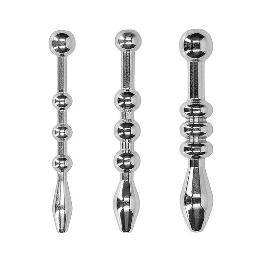 Shots Urethral Sounding Stainless Steel Plug Set - Urethral Sounds