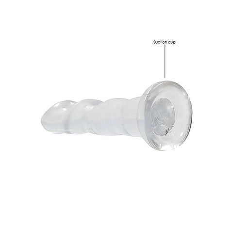 Realrock Crystal Clear Non Realistic Suction Cup Dildo 13cm - Non-Realistic Dildos