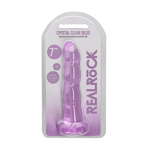 Realrock Crystal Clear Non Realistic Suction Cup Dildo 13cm - Non-Realistic Dildos