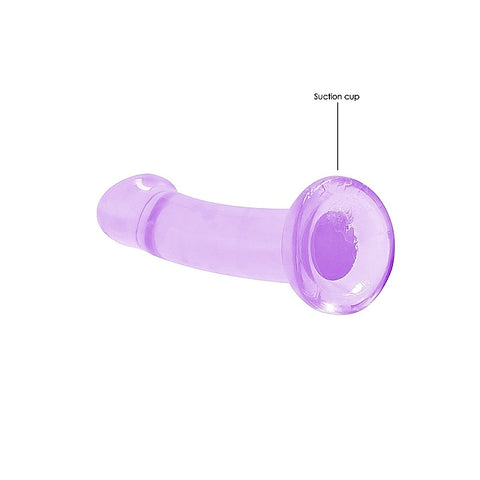 Realrock Crystal Clear Suction Cup Non Realistic Dildo 13cm - Non-Realistic Dildos