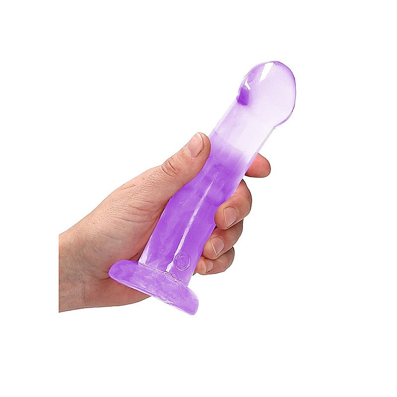 Realrock Crystal Clear Suction Cup Non Realistic Dildo 13cm - Non-Realistic Dildos