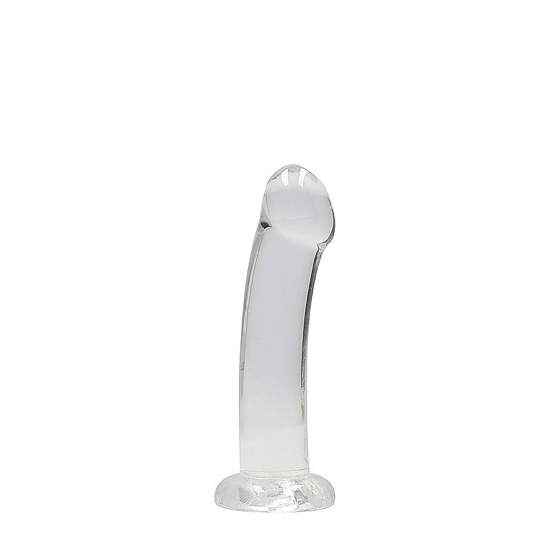 Realrock Crystal Clear Suction Cup Non Realistic Dildo 13cm - Non-Realistic Dildos