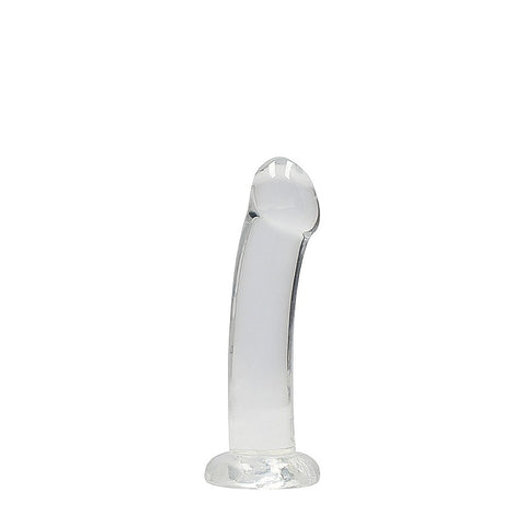 Realrock Crystal Clear Suction Cup Non Realistic Dildo 13cm - Non-Realistic Dildos