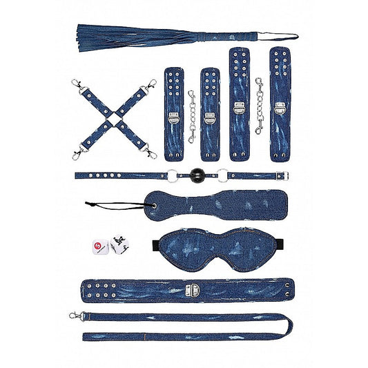 Shots Toys Denim Submissive Bondage Play Kit - Bondage Kits