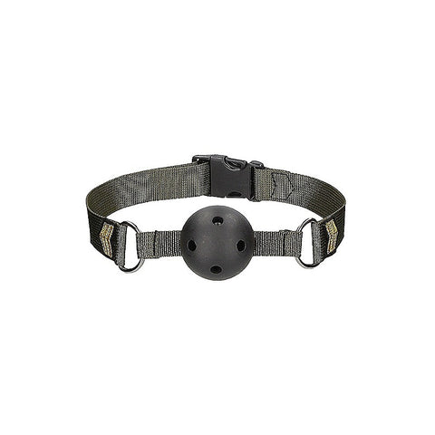 Army Theme Breathable BDSM Ball Gag by Shots Toys - Bondage Gags and Bits