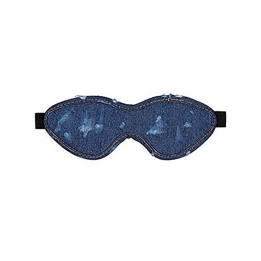 Shots Toys Fashionable Denim Bondage Eye Mask - Masks And Blindfolds