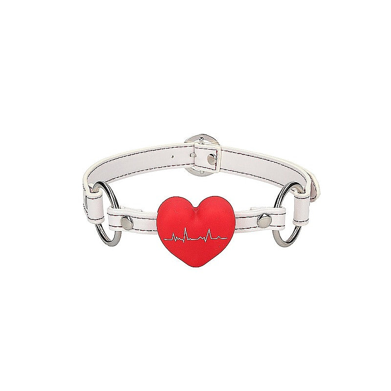 Nurse Theme BDSM Silicone Heart Gag by Shots Toys - Bondage Gags and Bits