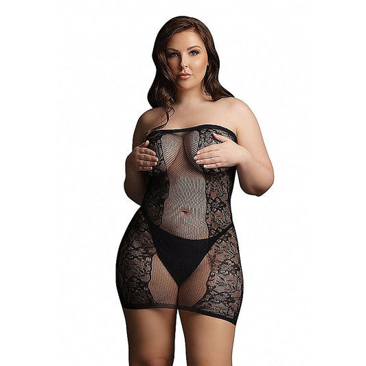 Le Desir Womens Sexy Strapless Mini Dress Black - Body Stockings