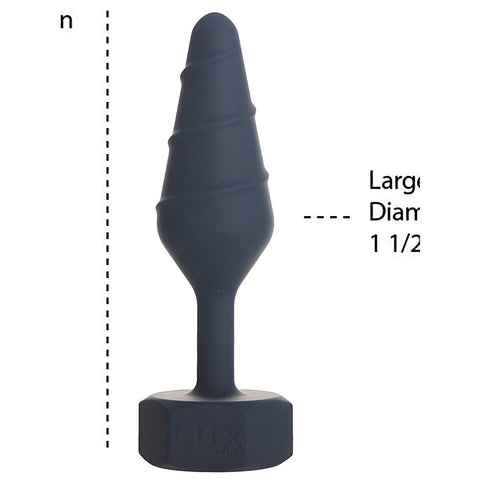 BMS Factory Lux Active Twist Silicone Anal Plug Blue - Butt Plugs