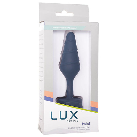 BMS Factory Lux Active Twist Silicone Anal Plug Blue - Butt Plugs
