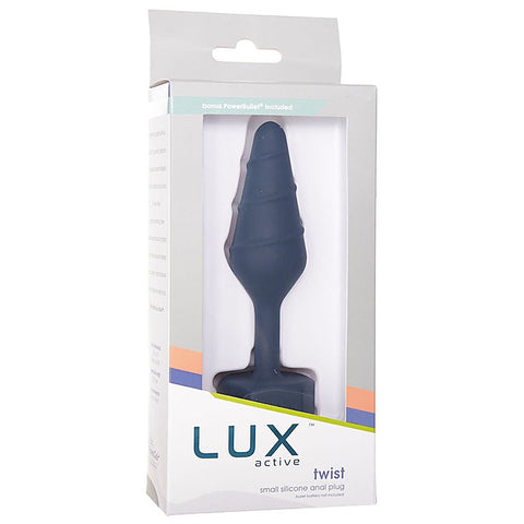 BMS Factory Lux Active Twist Silicone Anal Plug Blue - Butt Plugs