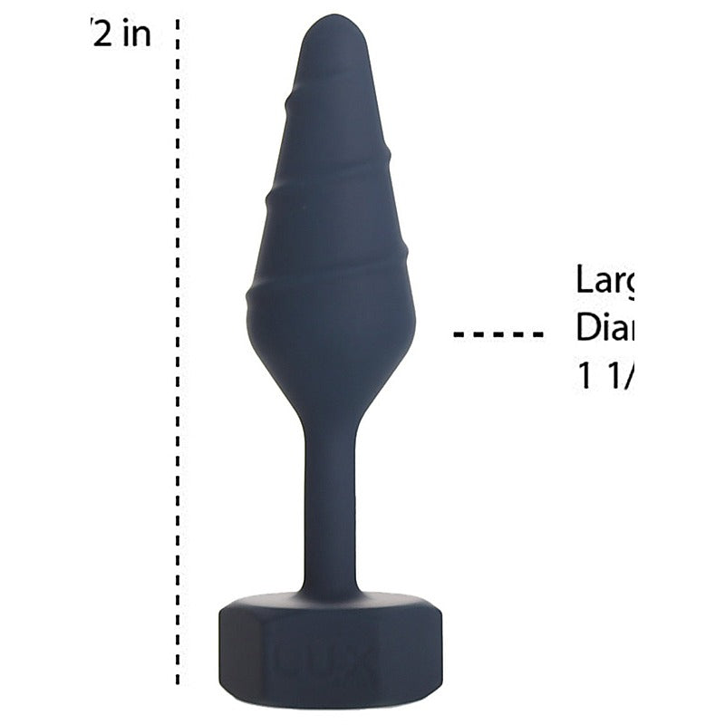BMS Factory Lux Active Twist Silicone Anal Plug Blue - Butt Plugs