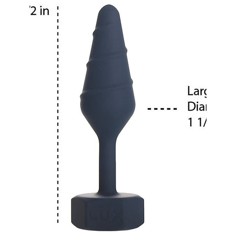BMS Factory Lux Active Twist Silicone Anal Plug Blue - Butt Plugs