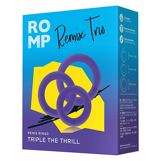 Love Honey Romp Remix Trio Silicone Cock Rings Set - Cock Ring Sets