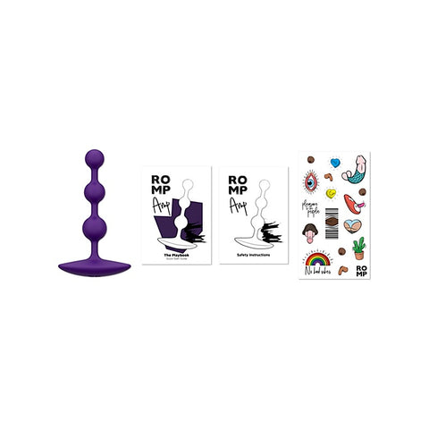 ROMP Amp Flexible Silicone Anal Bead by Love Honey - Anal Beads and Balls