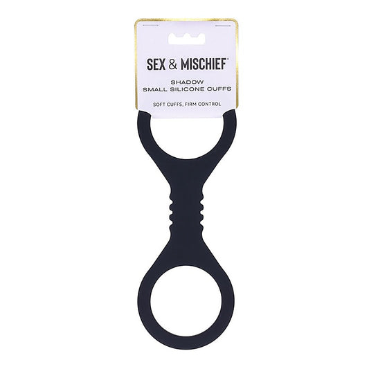 Sex & Mischief Shadow Silicone Wrist Cuffs Black - Cuffs And Restraints