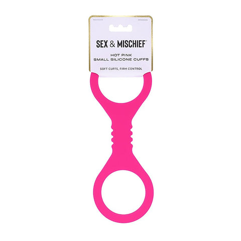 Sex & Mischief Hot Pink Silicone Hand Cuffs by Sportsheets - Cuffs And Restraints
