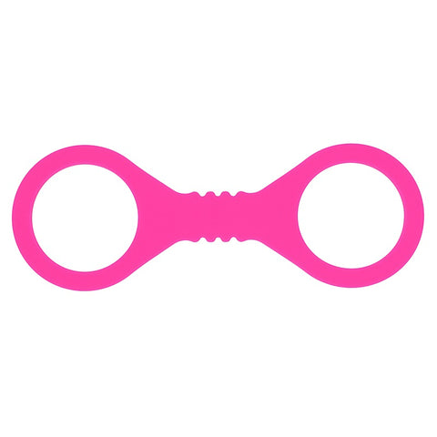 Sex & Mischief Hot Pink Silicone Hand Cuffs by Sportsheets - Cuffs And Restraints