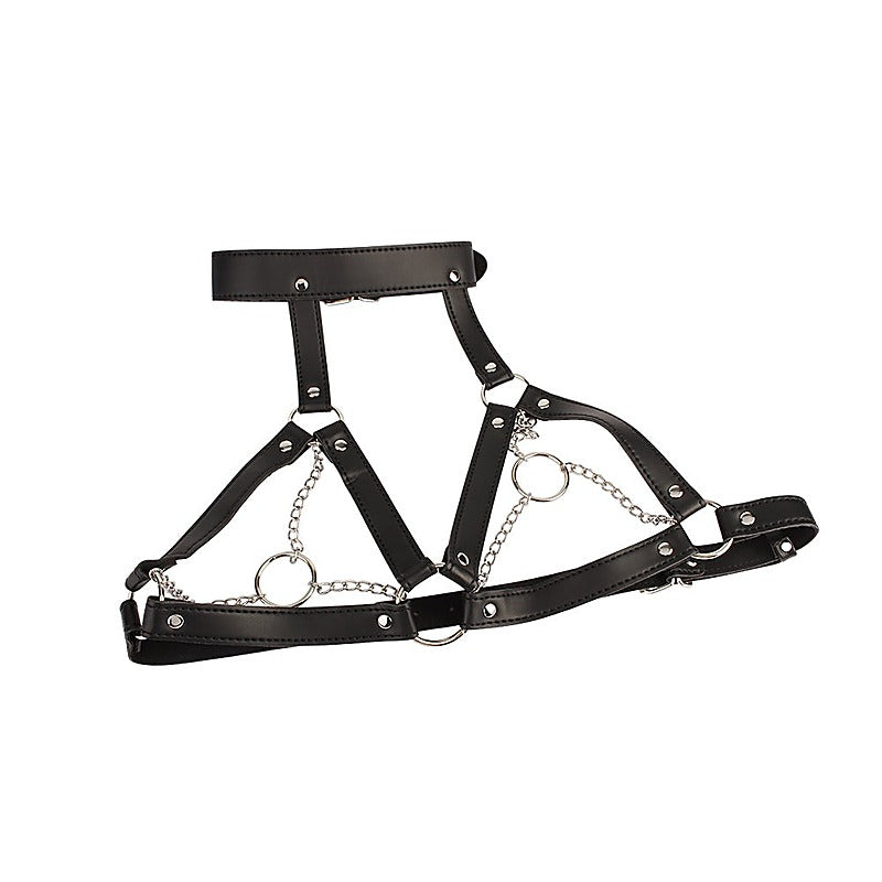 Fetish Breast Harness With O-ring Chains by Chisa - Cuffs And Restraints